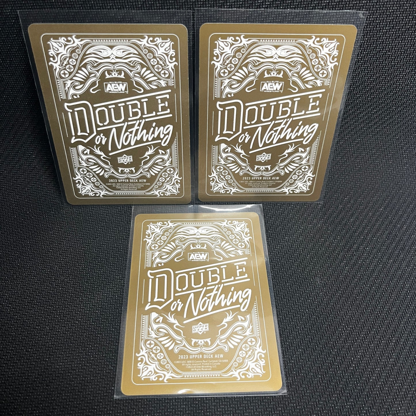 AEW Gold Playing Card Lot - Darby Allin/Christian Cage/Penta